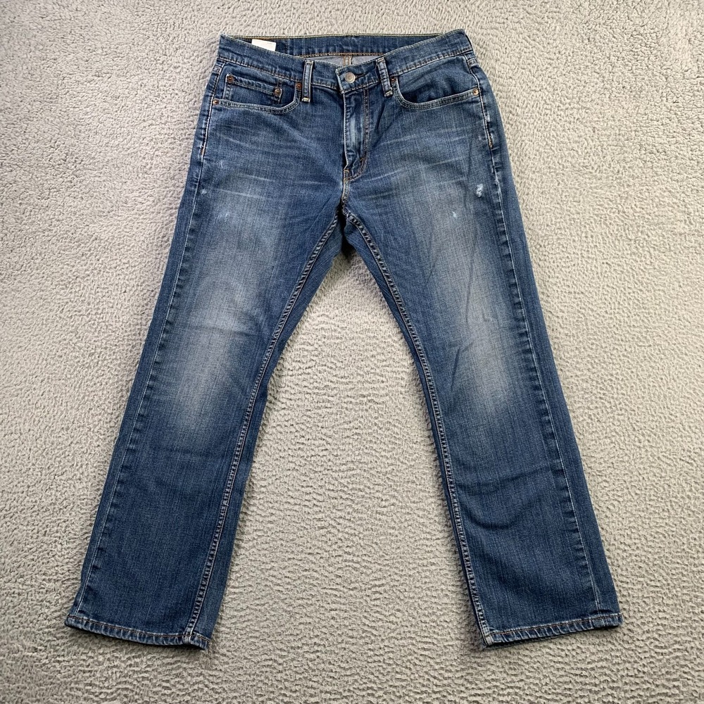 Levis Jeans Mens 31x30 (Fits 32x28) Blue 559 Relaxed Straight Cotton Denim Faded